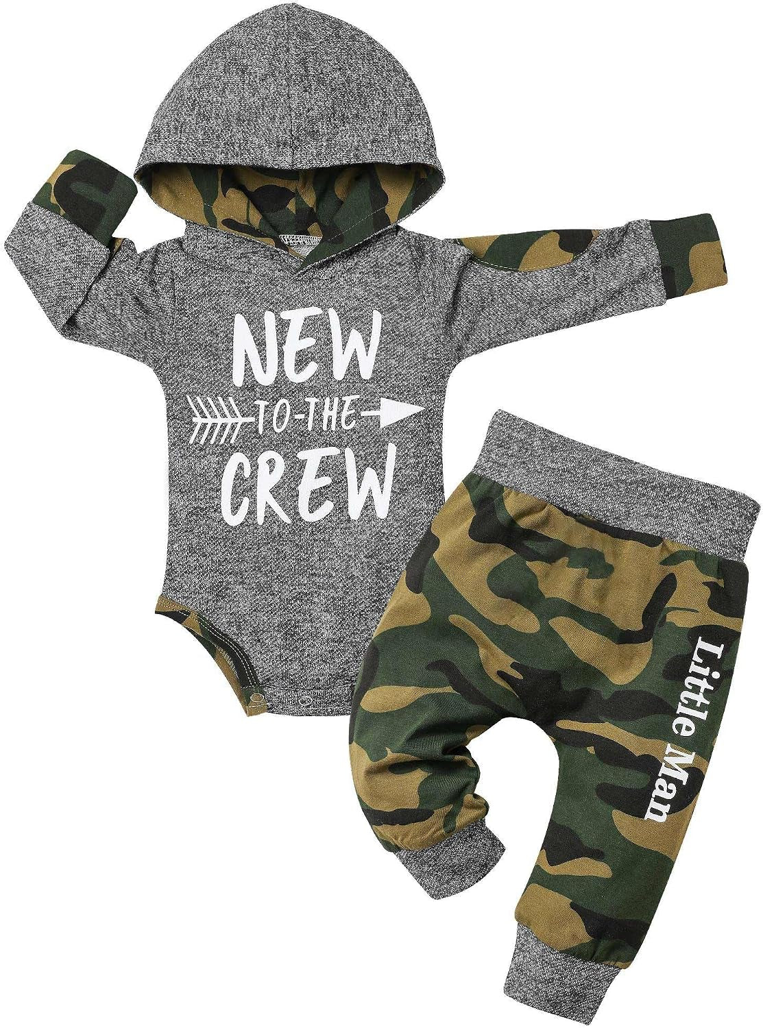 Adorable Newborn Baby Boy Plaid Hoodie & Pants Set - Cozy 2PCS Fall/Winter Outfit
