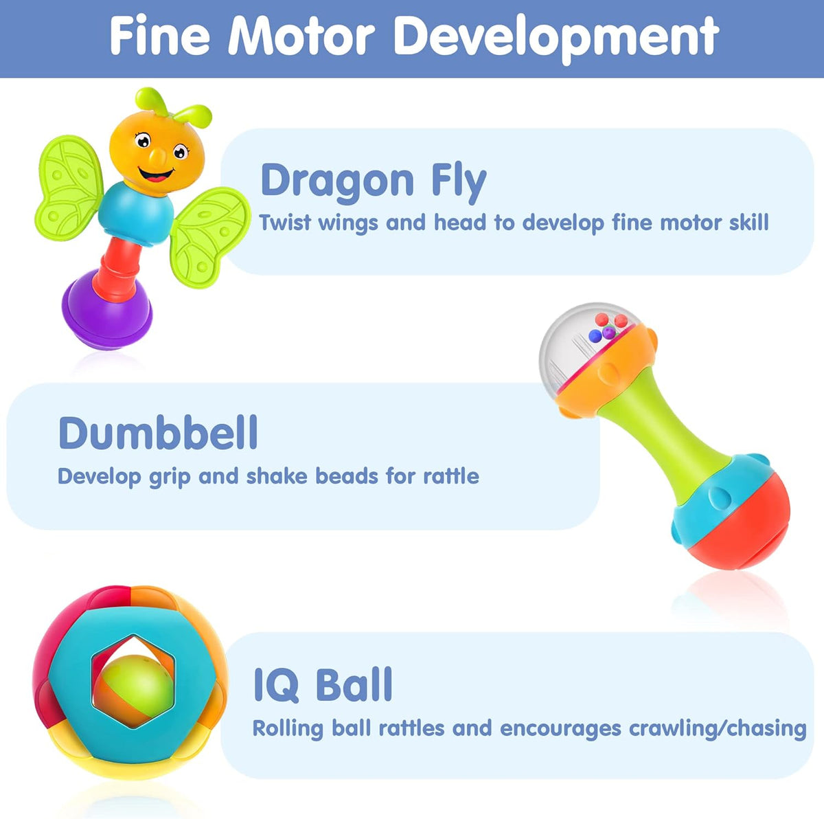 Baby rattle and teether set, view 5