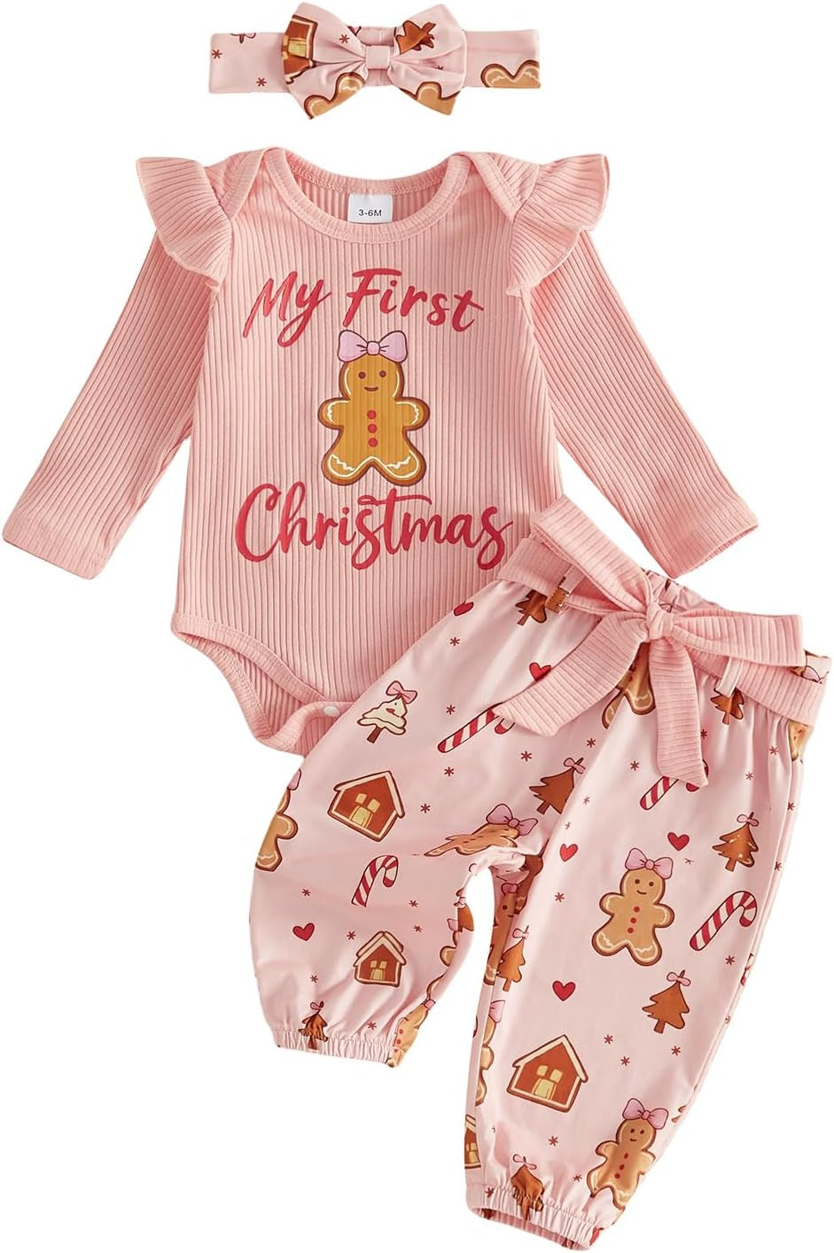 Newborn Infant Girl Clothes Rib Knit Romper Daisy Print Pants Headband Baby Clothes for Girls 0 3 6 12 18 24 Months