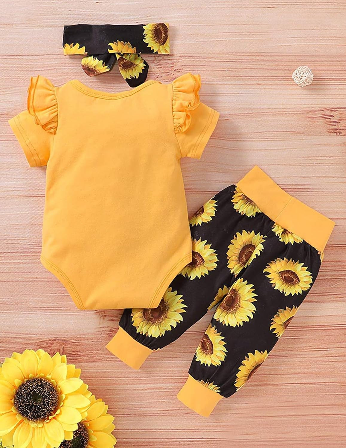 Infant Ruffle Romper and Pants Set for Newborn Girls - Summer Outfit Collection