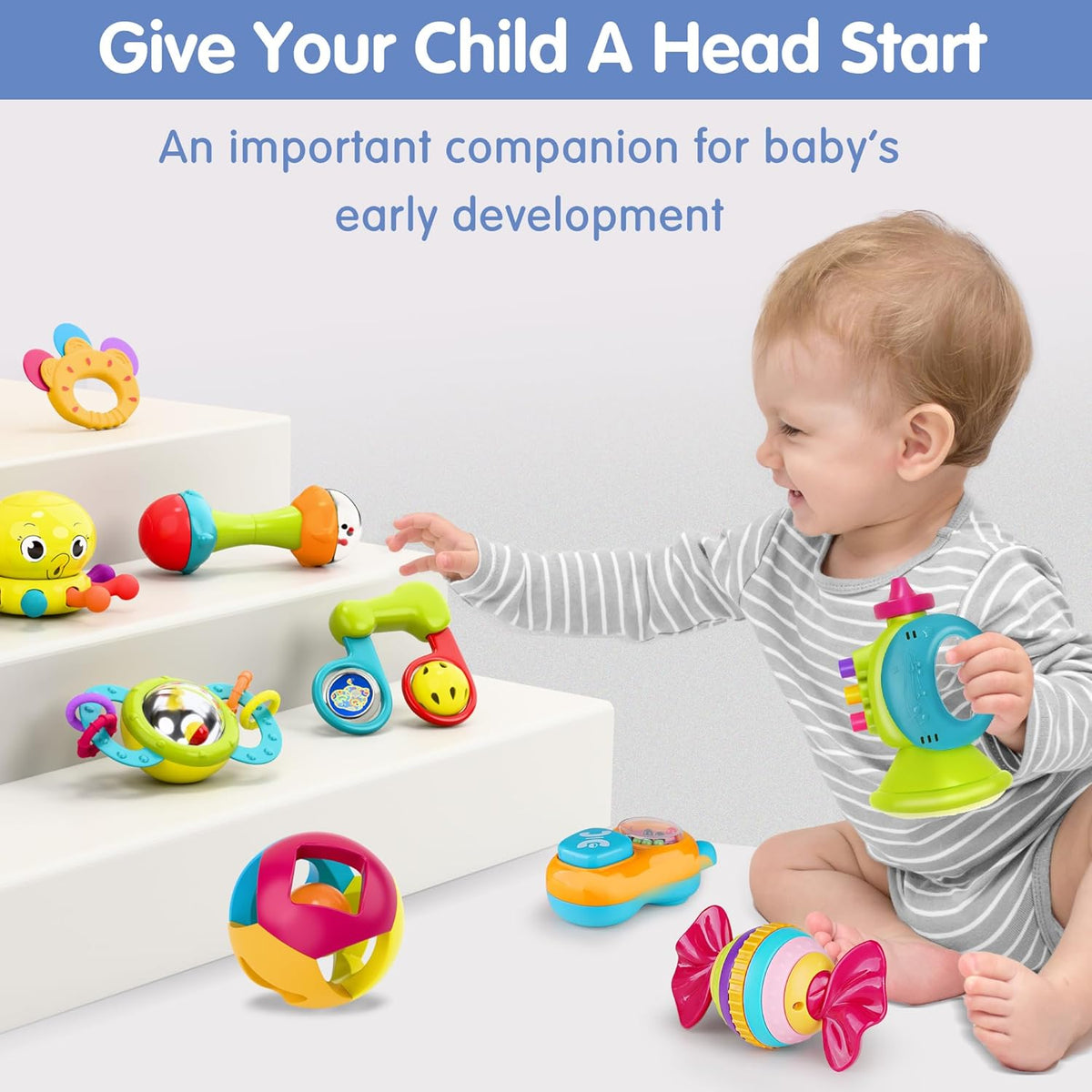 Baby rattle and teether set, view 7