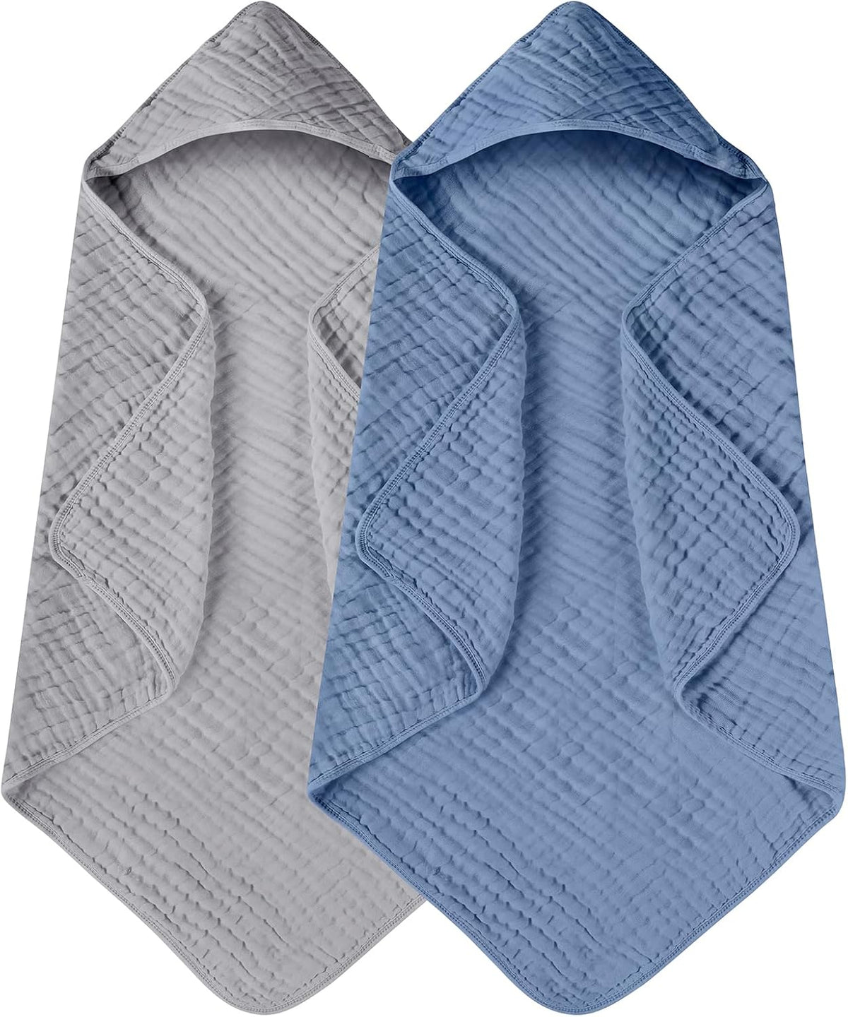 Muslin hooded baby towels, 2-pack, view 28