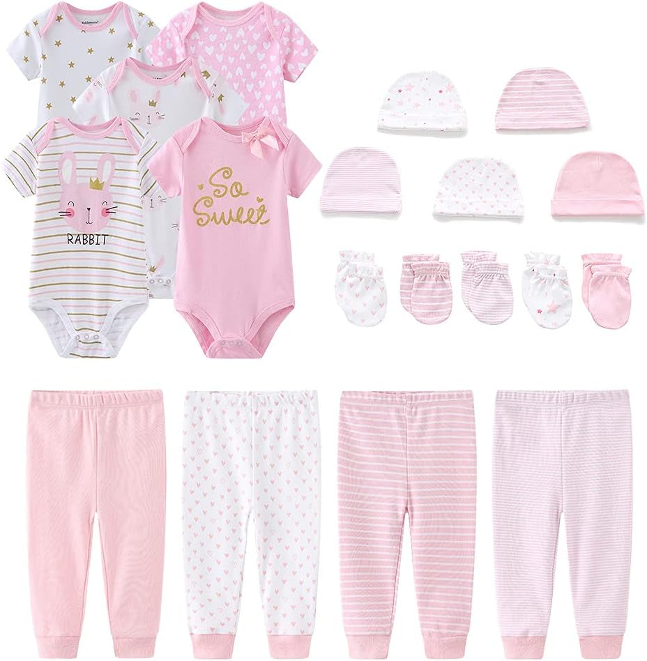 Ultimate 19-Piece Unisex Baby Layette Essentials Gift Set for Newborns