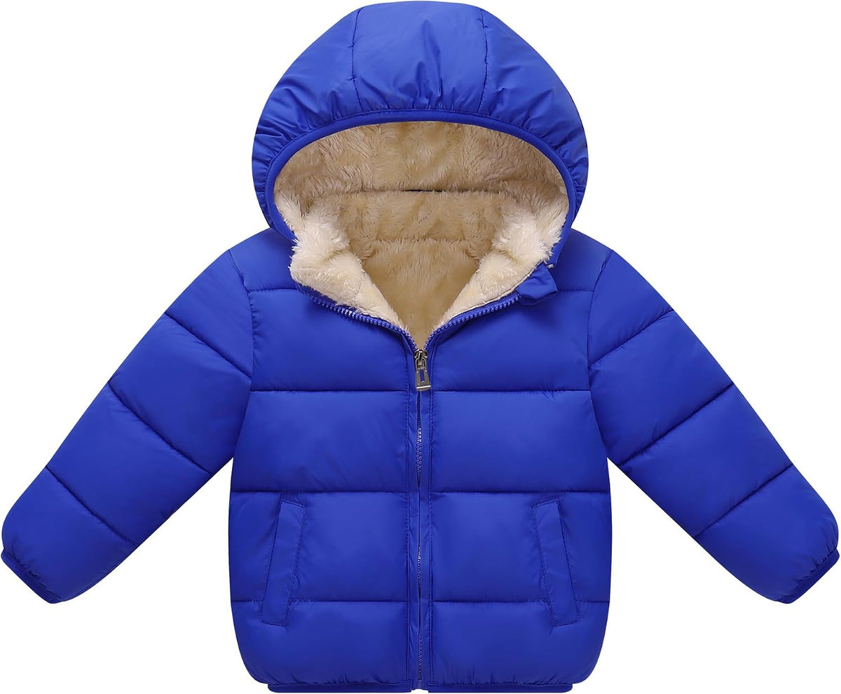 Hooded puffer winter coat, view 10