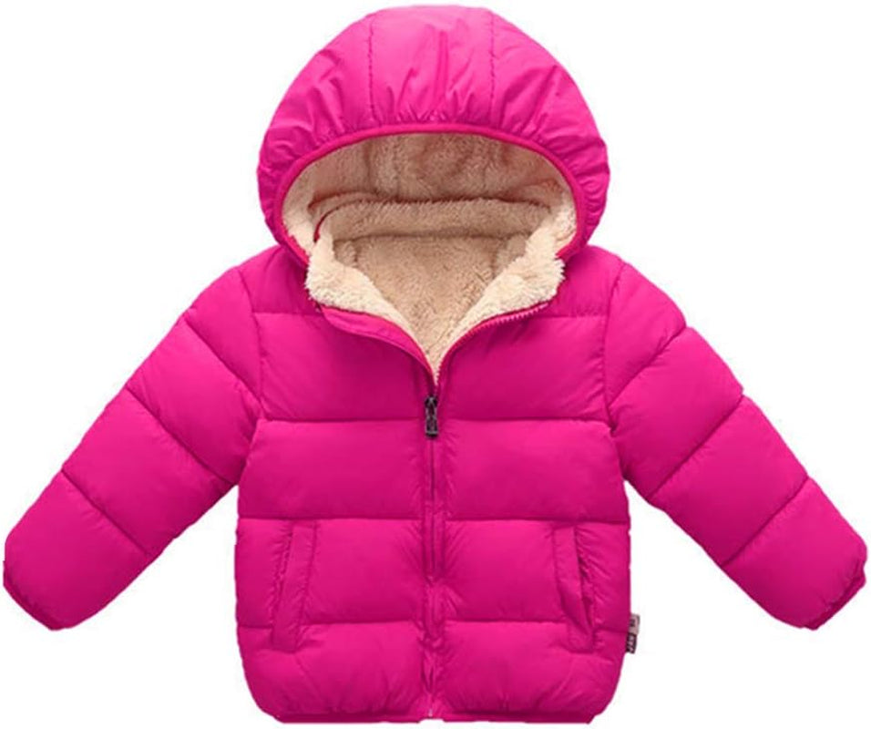 Hooded puffer winter coat, view 9