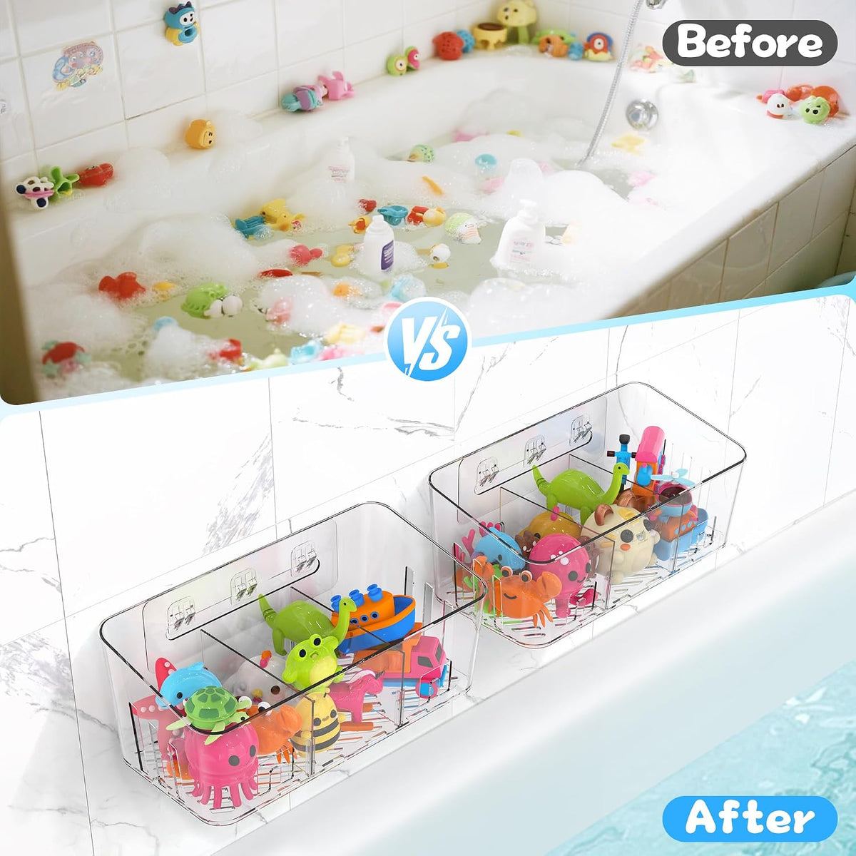 Bath toy storage organizer, view 6