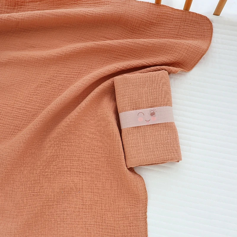 Adorable Cotton Muslin Baby Swaddle Blanket - Soft, Breathable, and Perfect for Newborns!