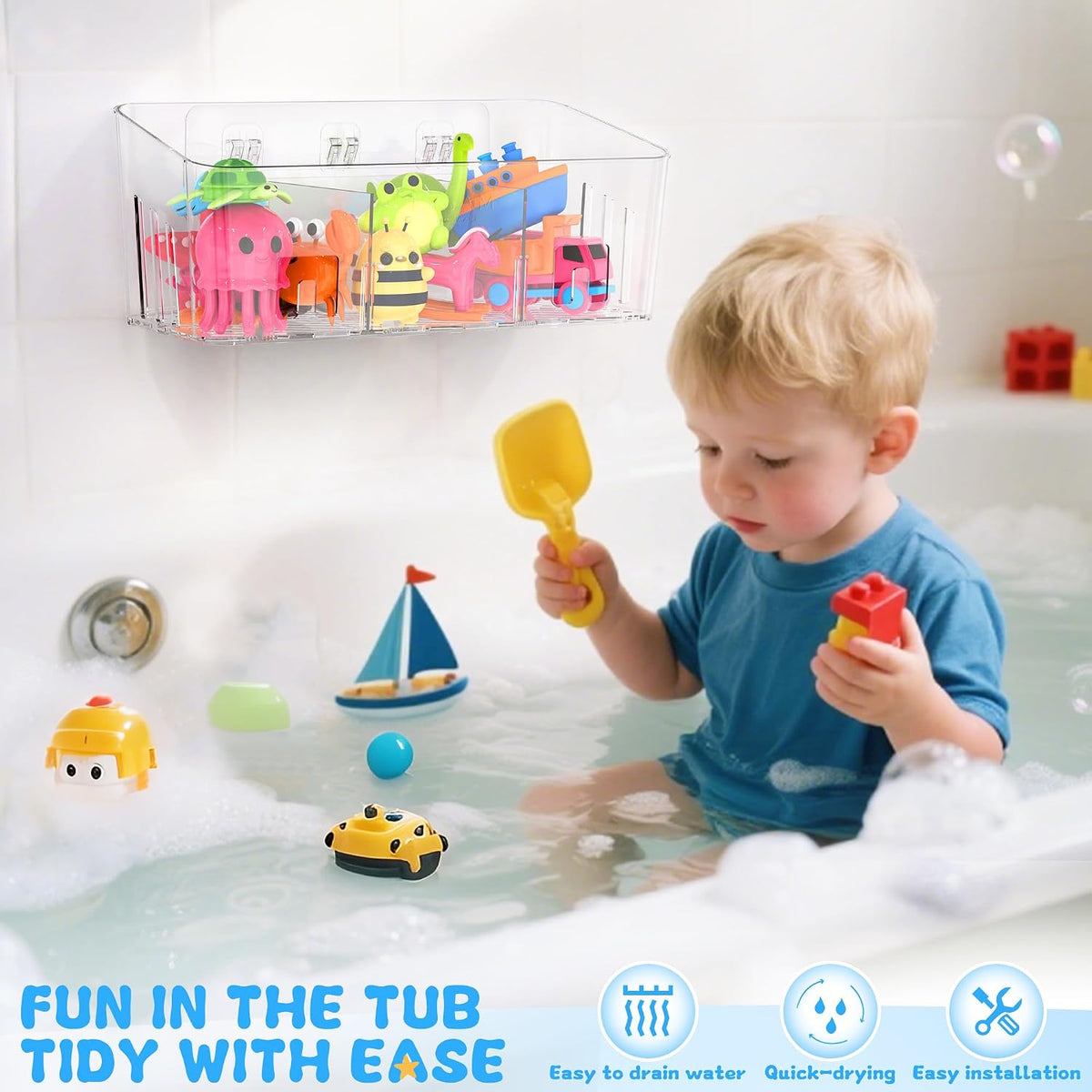 Bath toy storage organizer, view 4