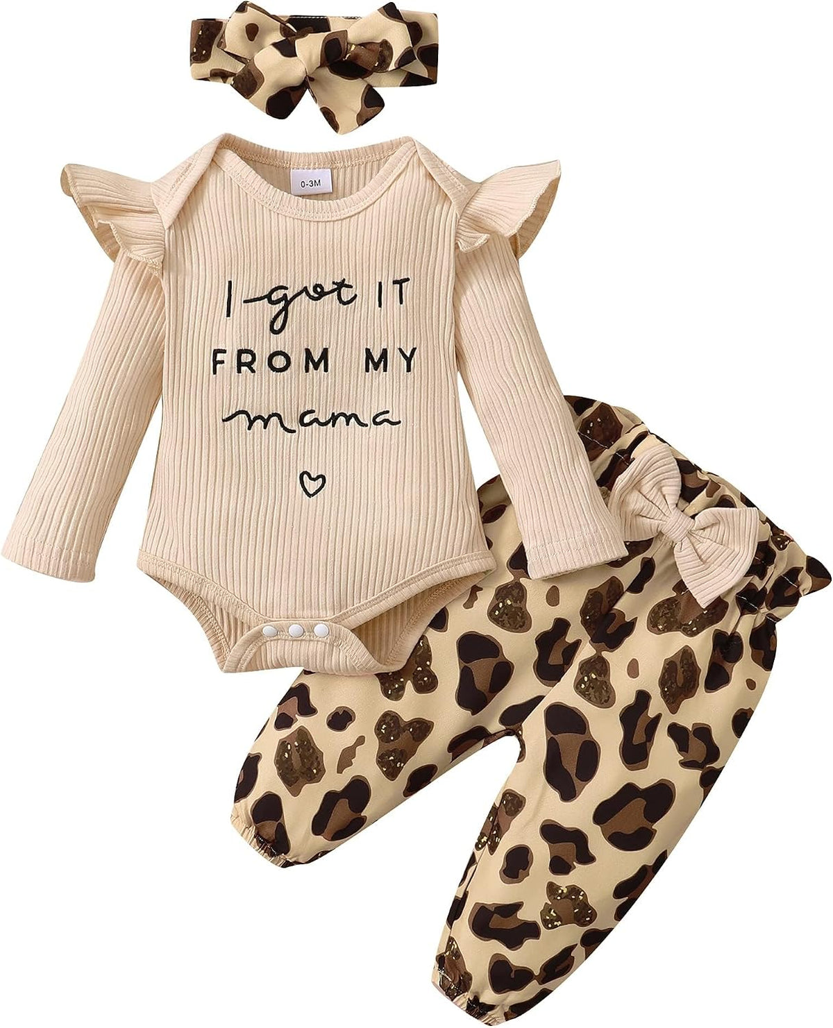 Adorable Newborn Baby Girl 3-Piece Floral Outfit Set for Cozy Fall and Winter Days