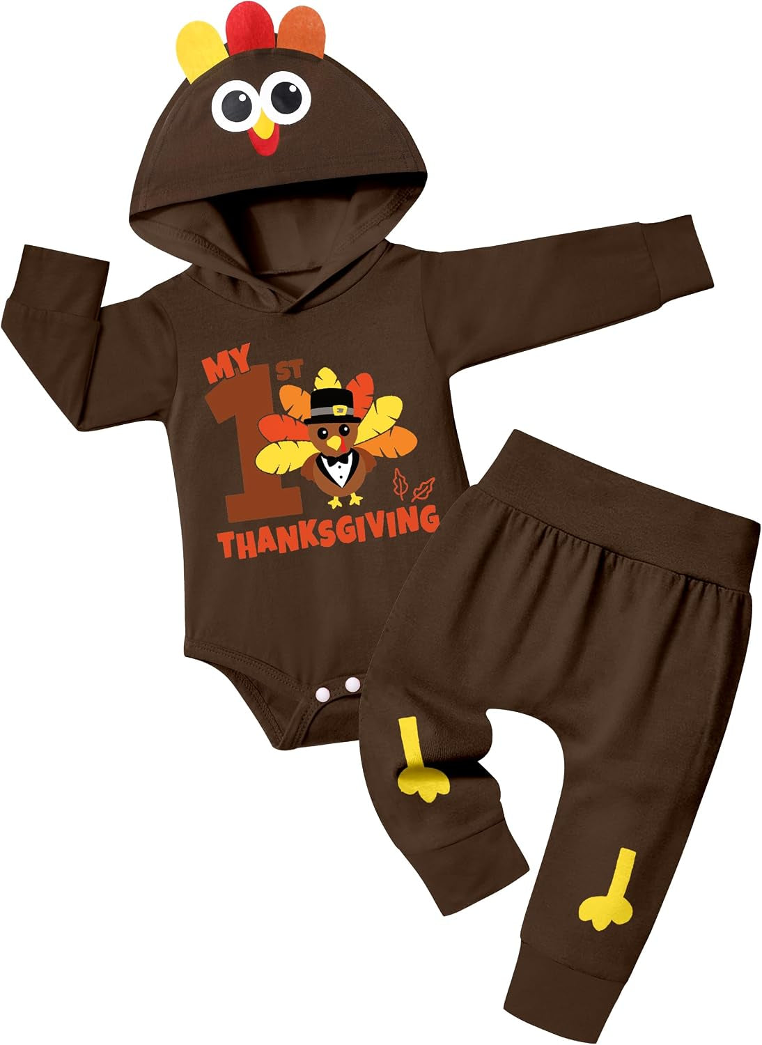 Adorable Newborn Baby Boy Plaid Hoodie & Pants Set - Cozy 2PCS Fall/Winter Outfit