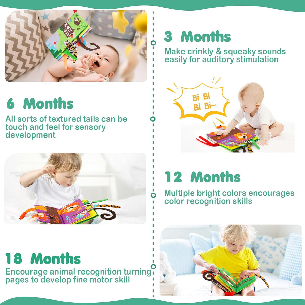 Touch and feel tummy time book, view 4