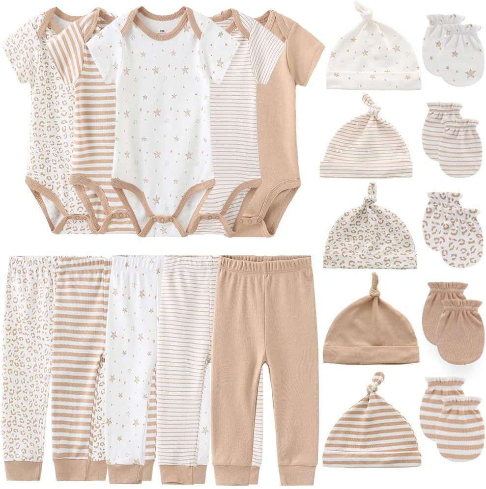 Ultimate 19-Piece Unisex Baby Layette Essentials Gift Set for Newborns