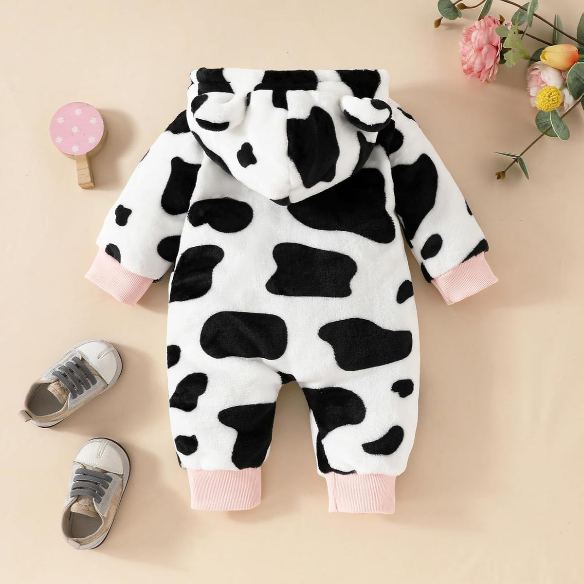 Cozy Winter Wonderland: Newborn Baby Girl Hooded Jumpsuit & Snowsuit Gift Set