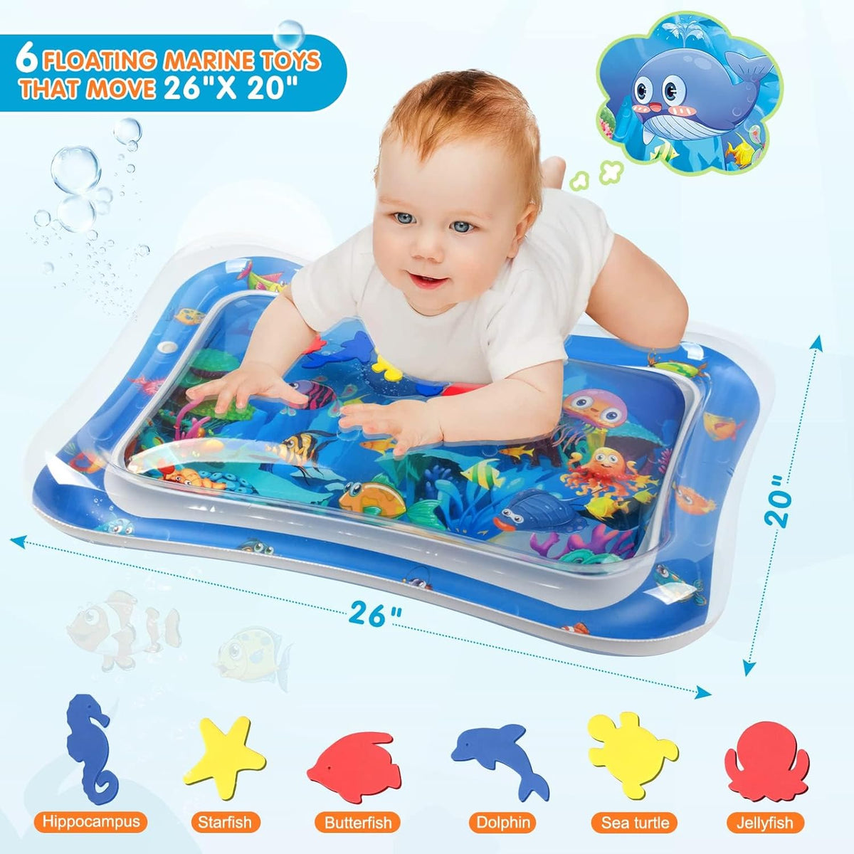 Tummy time water mat, view 4