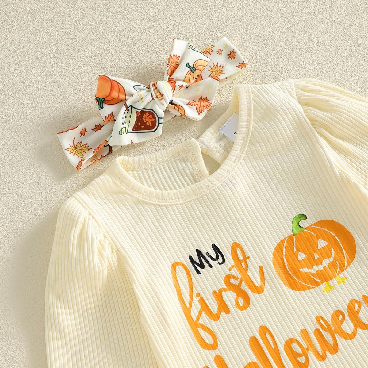 Halloween Baby Girl Clothes My First Halloween Pumpkin Romper Shirt Onesie Bell Bottoms Cute Newborn Fall Outfit