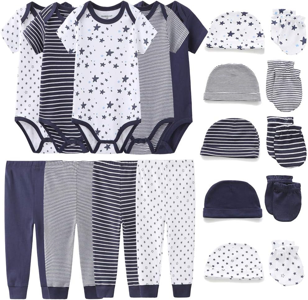 Ultimate 19-Piece Unisex Baby Layette Essentials Gift Set for Newborns