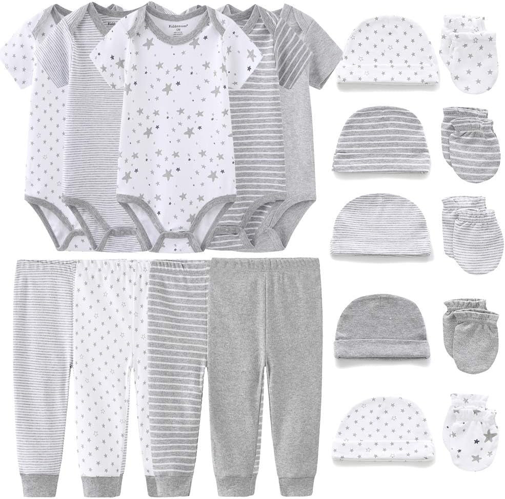Ultimate 19-Piece Unisex Baby Layette Essentials Gift Set for Newborns
