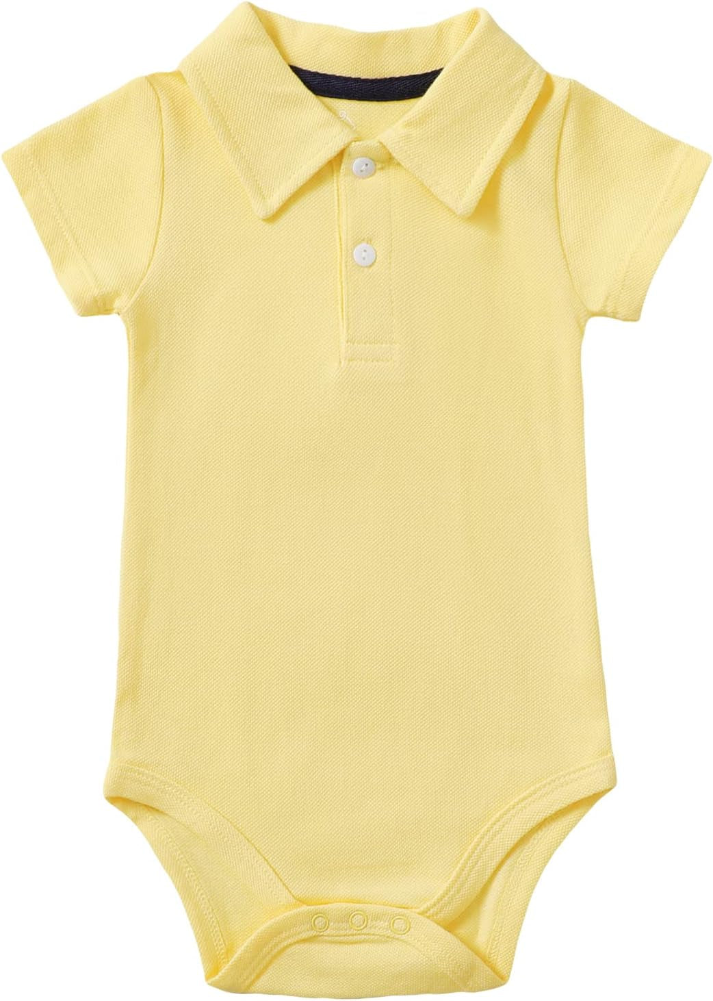 Baby Boy Polo Bodysuit, Cotton Pique One-Piece, 0-24M