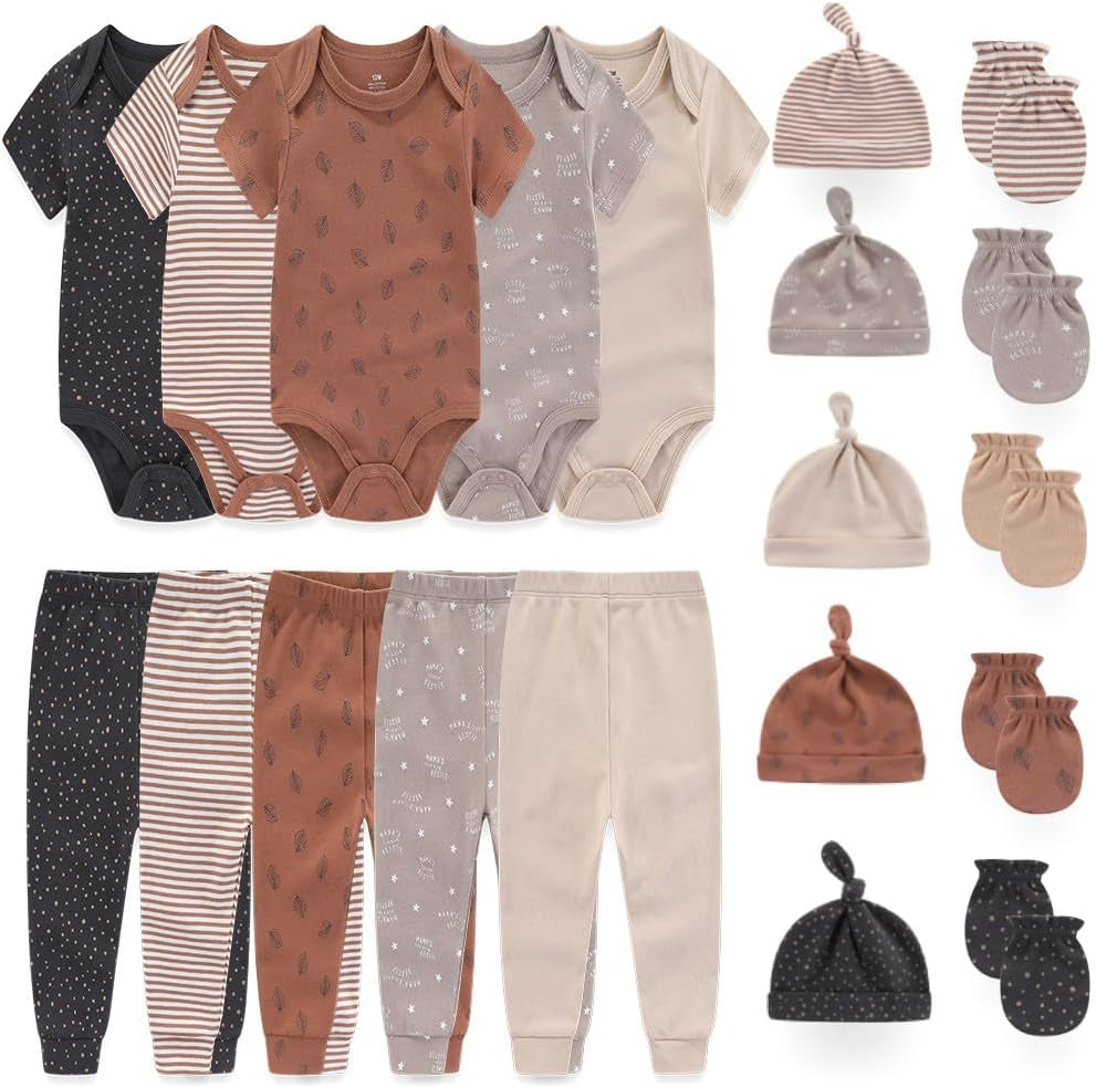 Ultimate 19-Piece Unisex Baby Layette Essentials Gift Set for Newborns