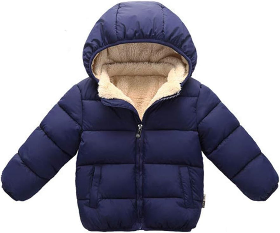 Hooded puffer winter coat, view 8