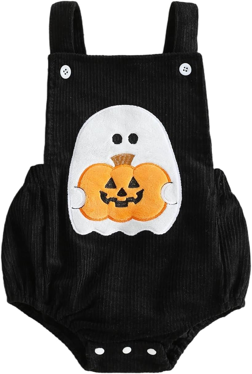 My First Halloween Baby Boy Girl Outfit Ghost Pumpkin Overalls Bubble Romper Newborn Halloween Clothes Boys Girls