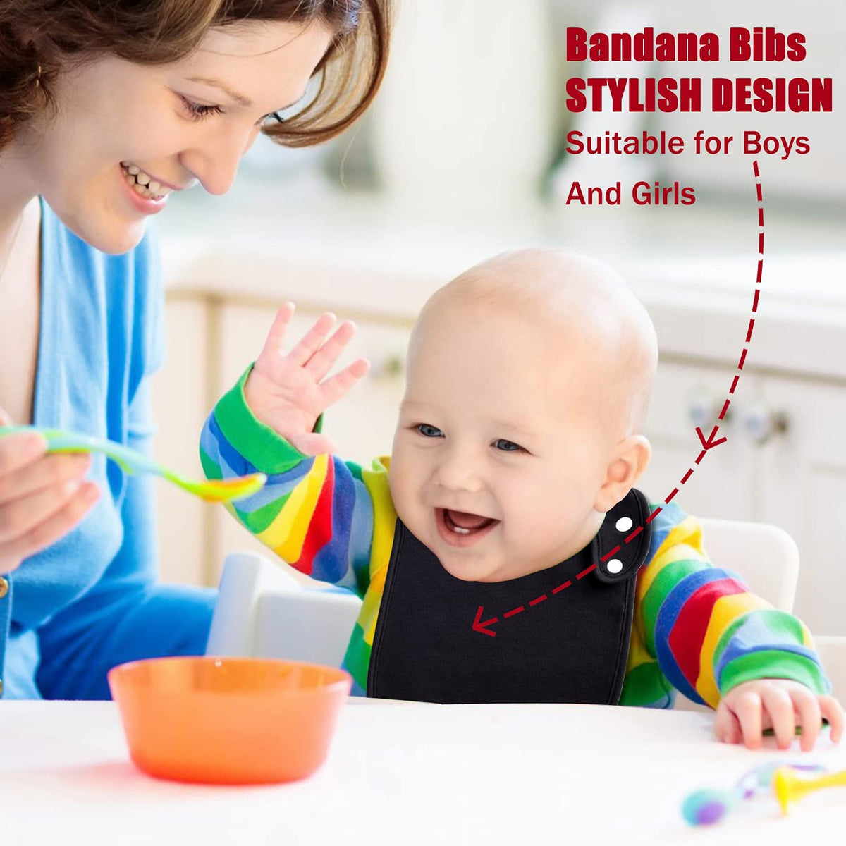 Stylish & Soft Cotton Bandana Bibs Set for Newborns - Unisex, Absorbent, Perfect for Boys & Girls (3-36 Months)