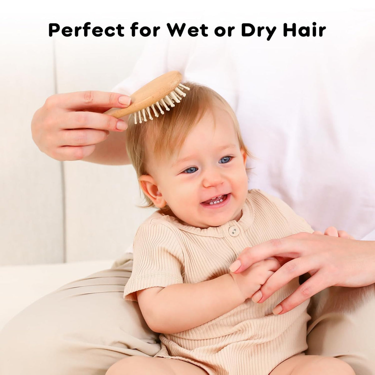Wooden baby brush and comb set, view 6