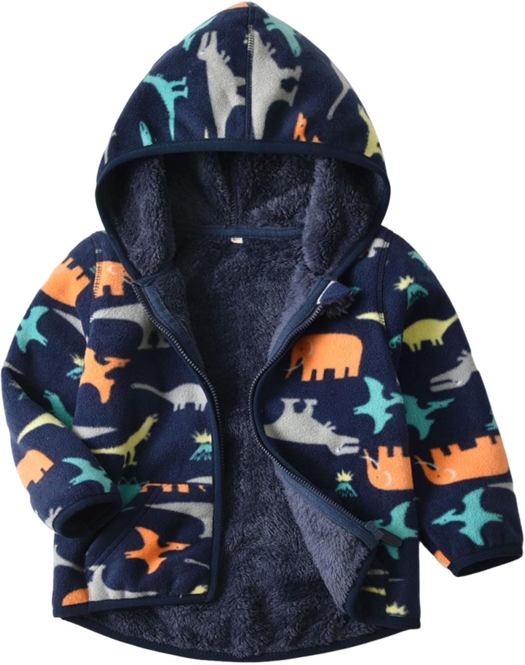 Sherpa-lined fleece hoodie jacket, view 10