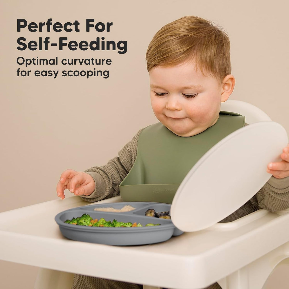 Silicone suction plates with lids, view 4