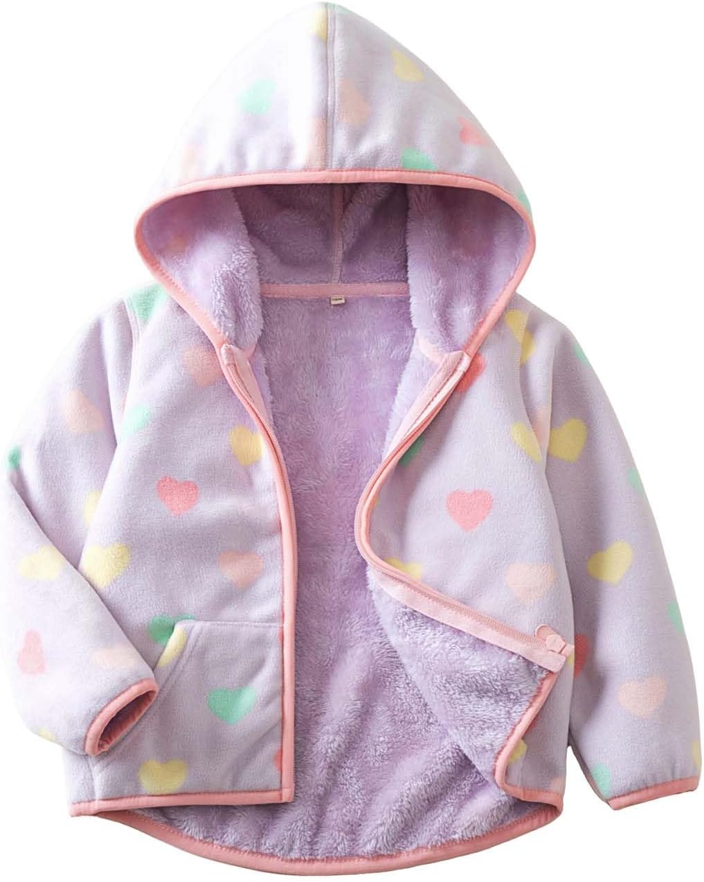 Sherpa-lined fleece hoodie jacket, view 9