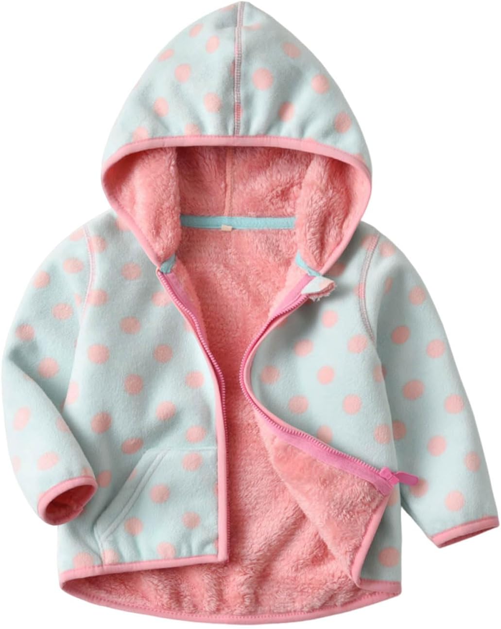 Sherpa-lined fleece hoodie jacket, view 13