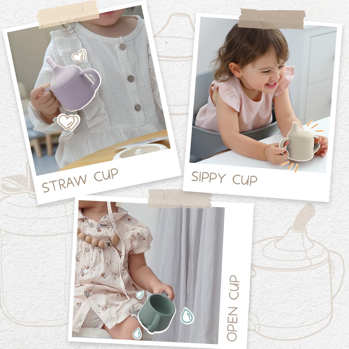 Silicone sippy cups, view 5