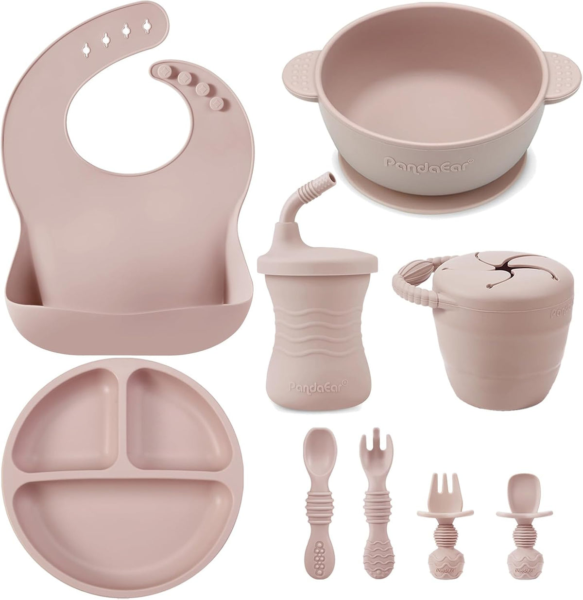 Silicone baby feeding set