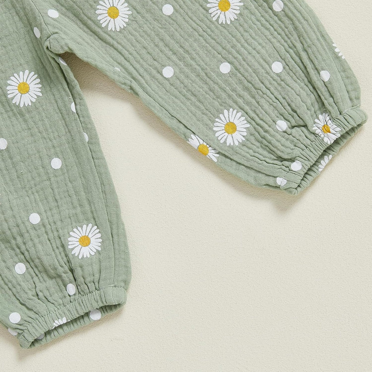Newborn Infant Girl Clothes Rib Knit Romper Daisy Print Pants Headband Baby Clothes for Girls 0 3 6 12 18 24 Months