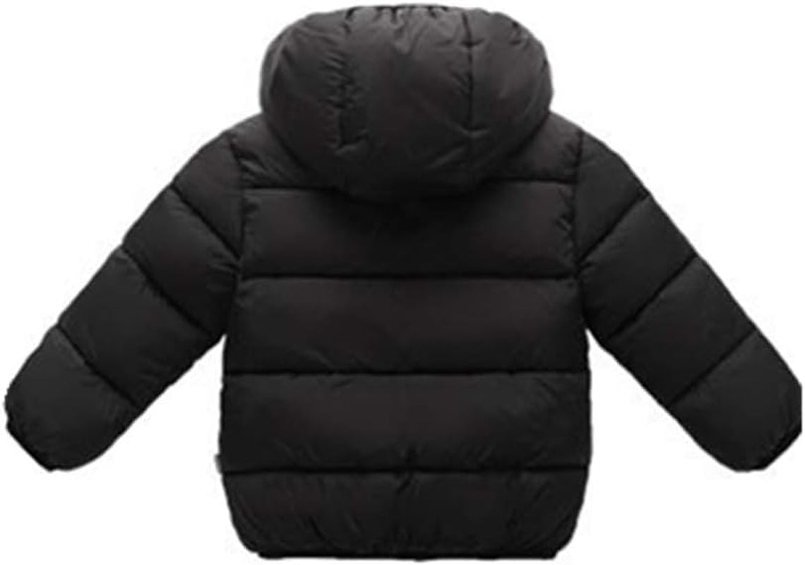 Hooded puffer winter coat, view 2