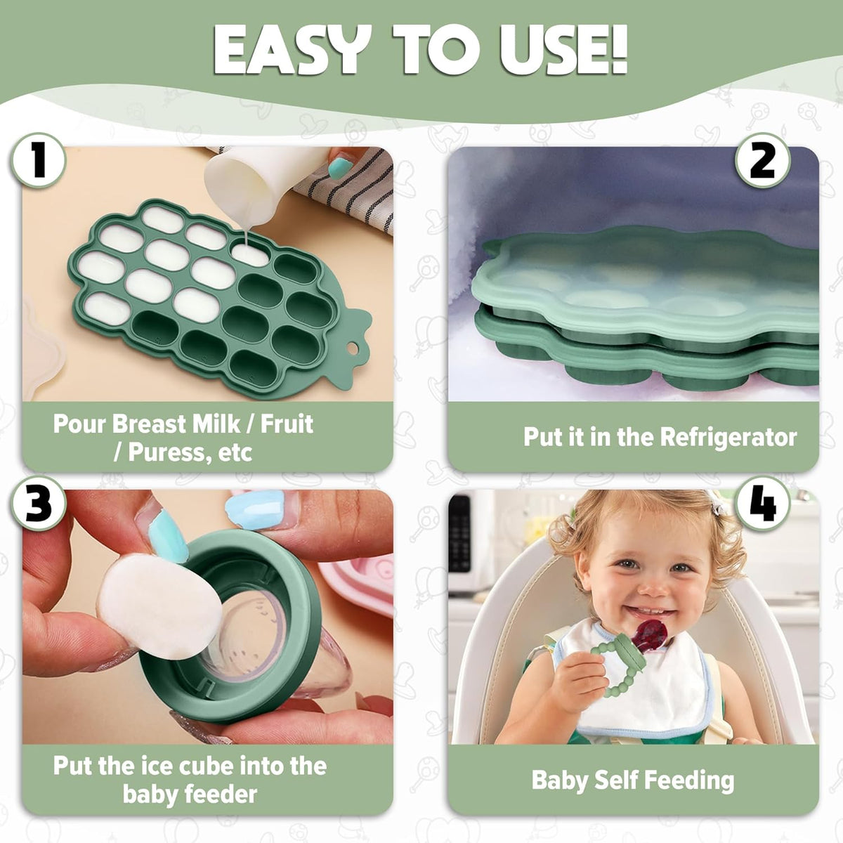 Silicone baby weaning set, view 4