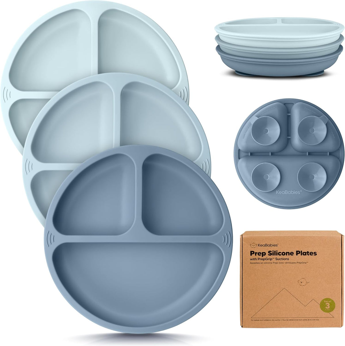Silicone suction plates with lids, view 14