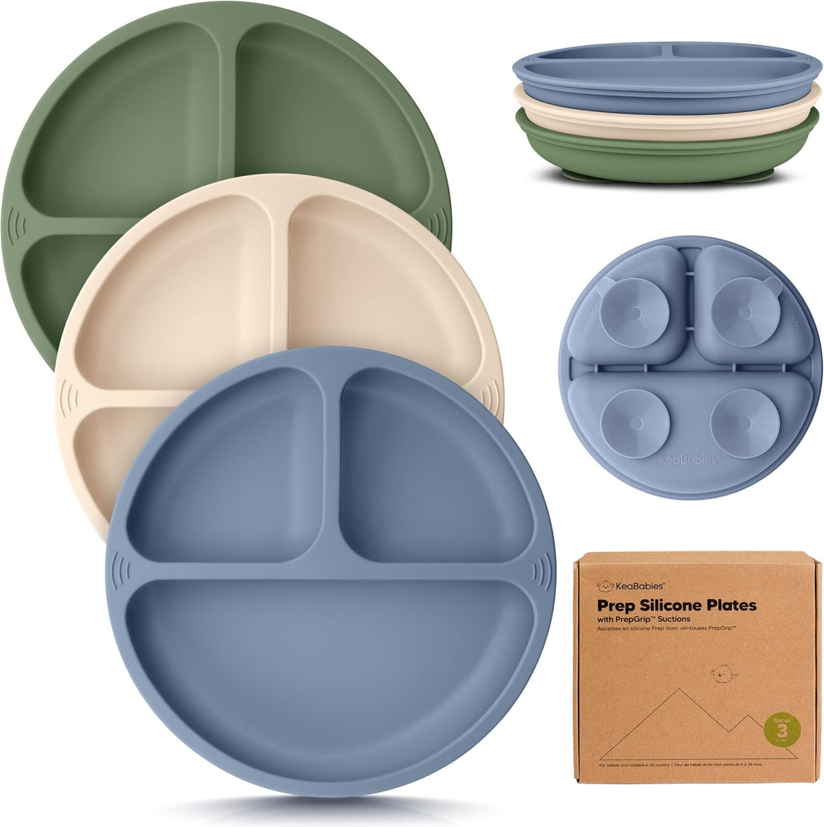 Silicone suction plates with lids, view 17