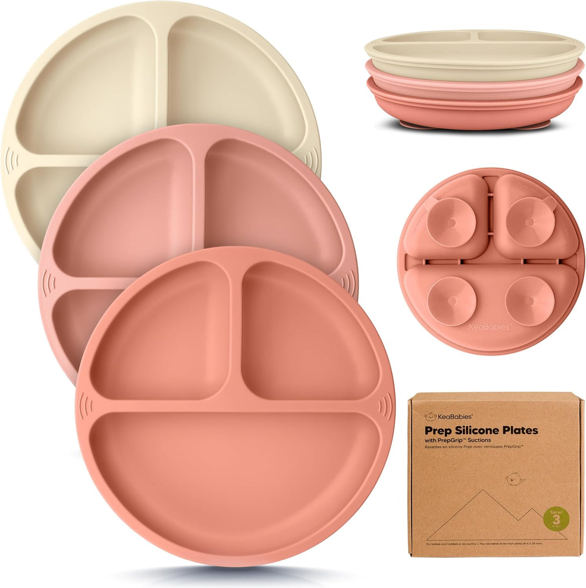 Silicone suction plates with lids, view 15