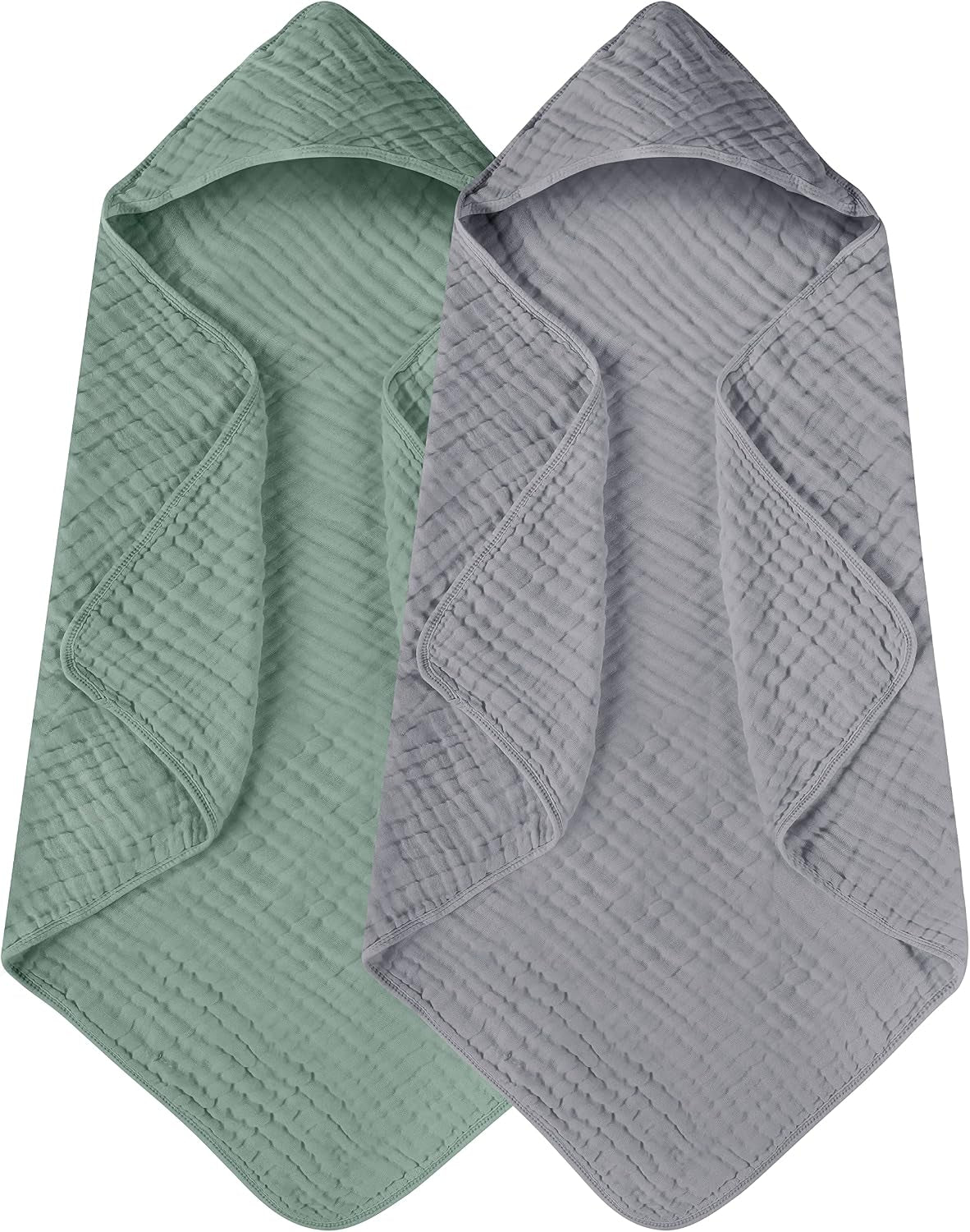 Muslin hooded baby towels, 2-pack, view 22