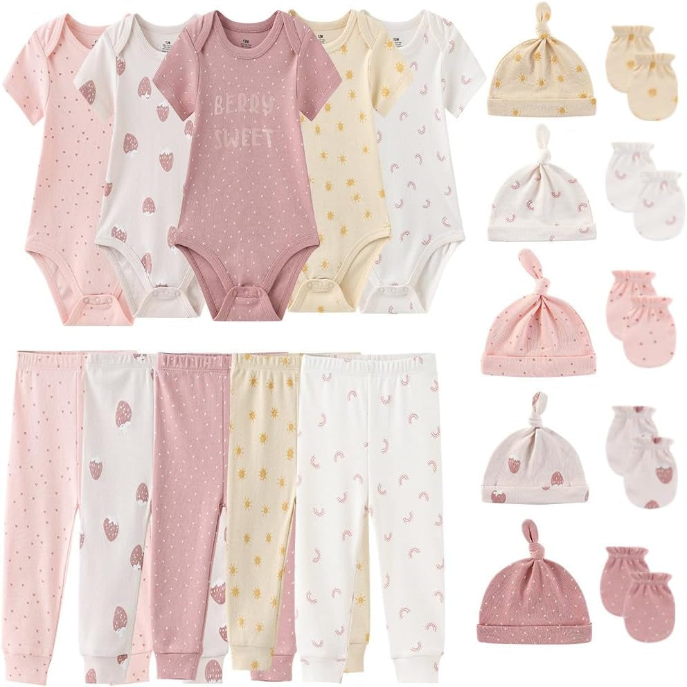 Ultimate 19-Piece Unisex Baby Layette Essentials Gift Set for Newborns