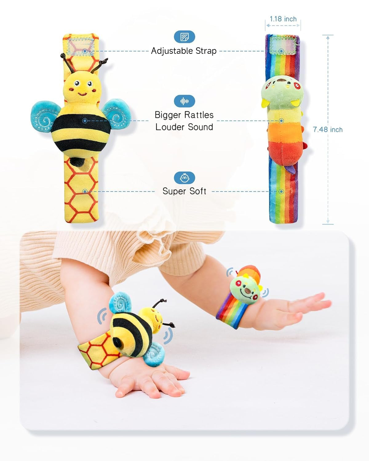 Wrist rattles and foot finder socks, view 7