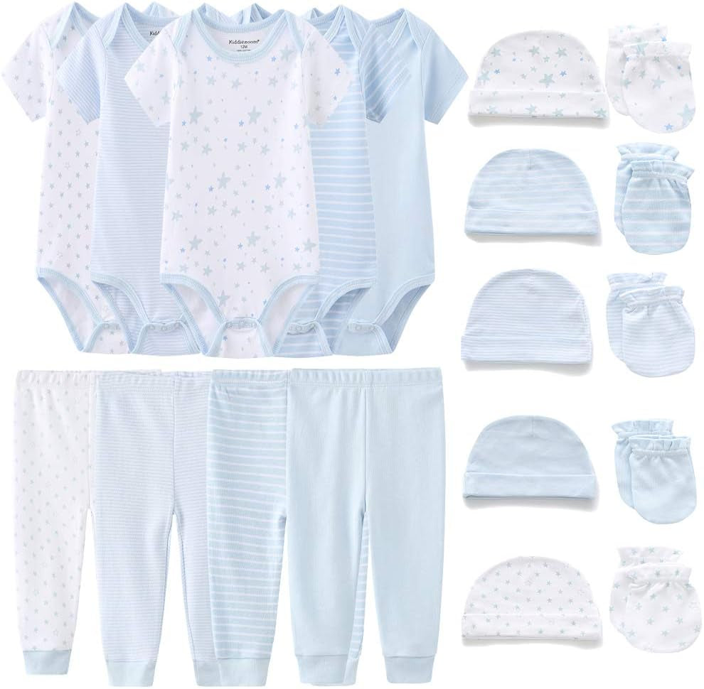 Ultimate 19-Piece Unisex Baby Layette Essentials Gift Set for Newborns