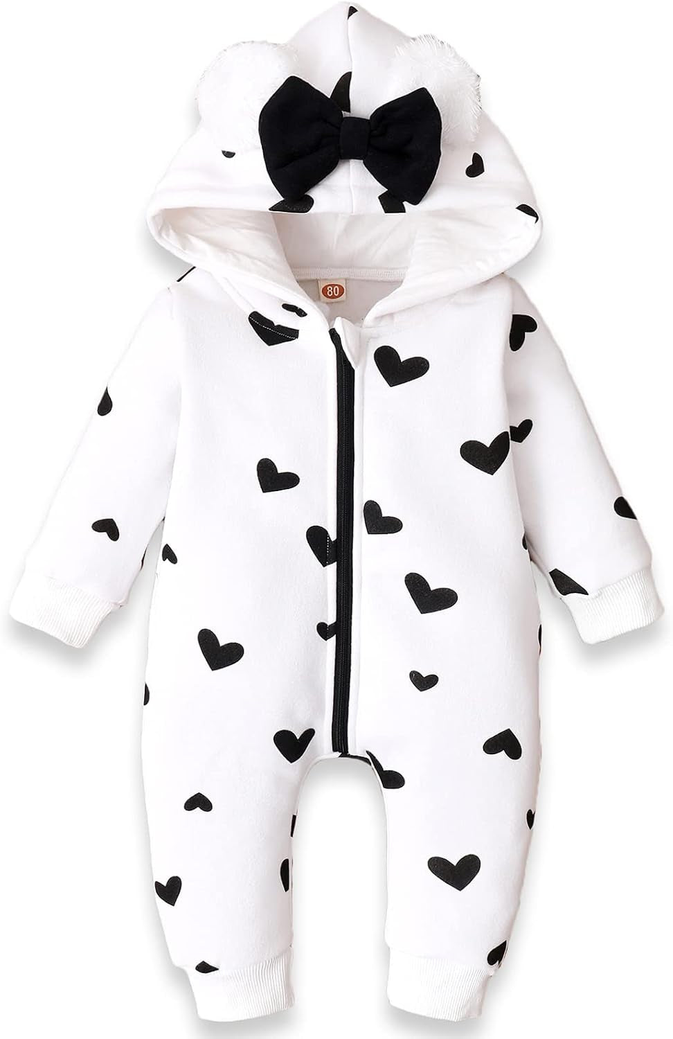 Cozy Winter Wonderland: Newborn Baby Girl Hooded Jumpsuit & Snowsuit Gift Set