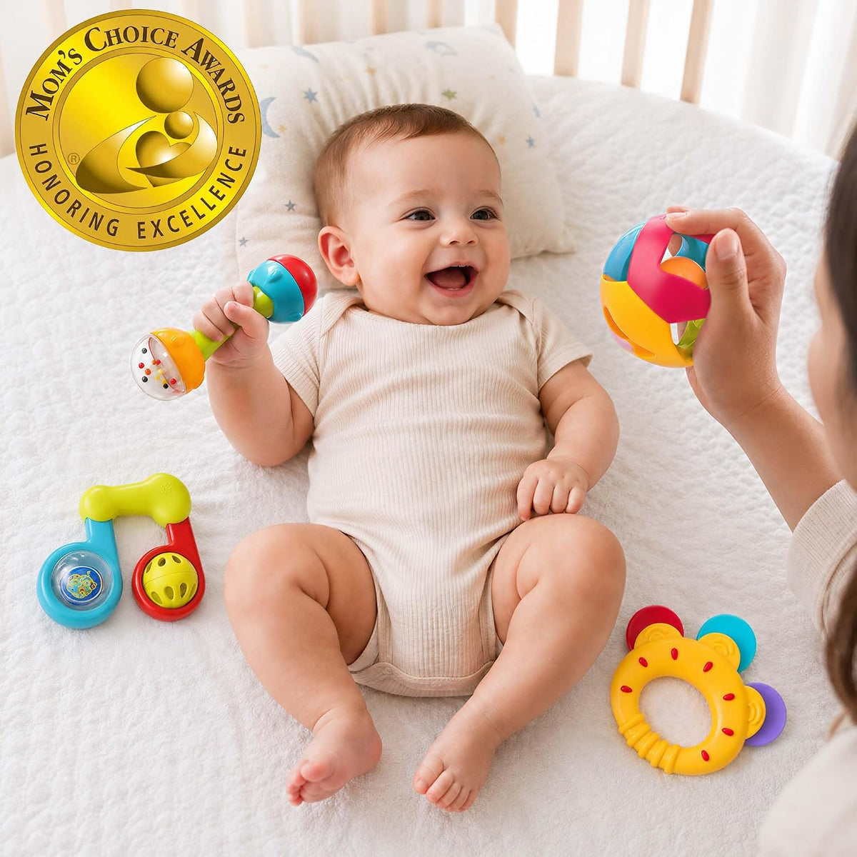 Baby rattle and teether set, view 6
