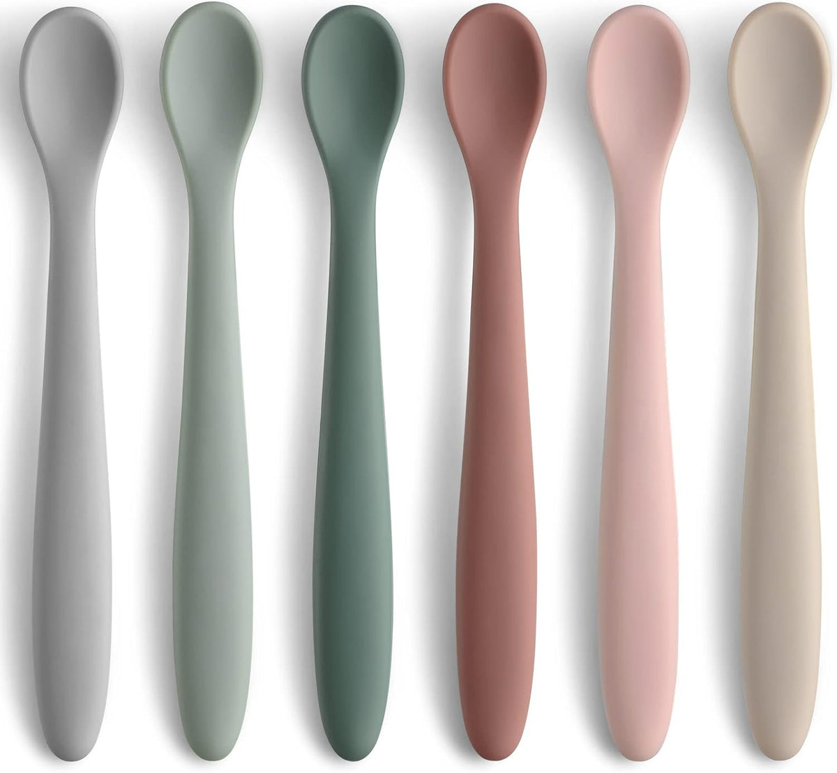 First-stage silicone baby spoons