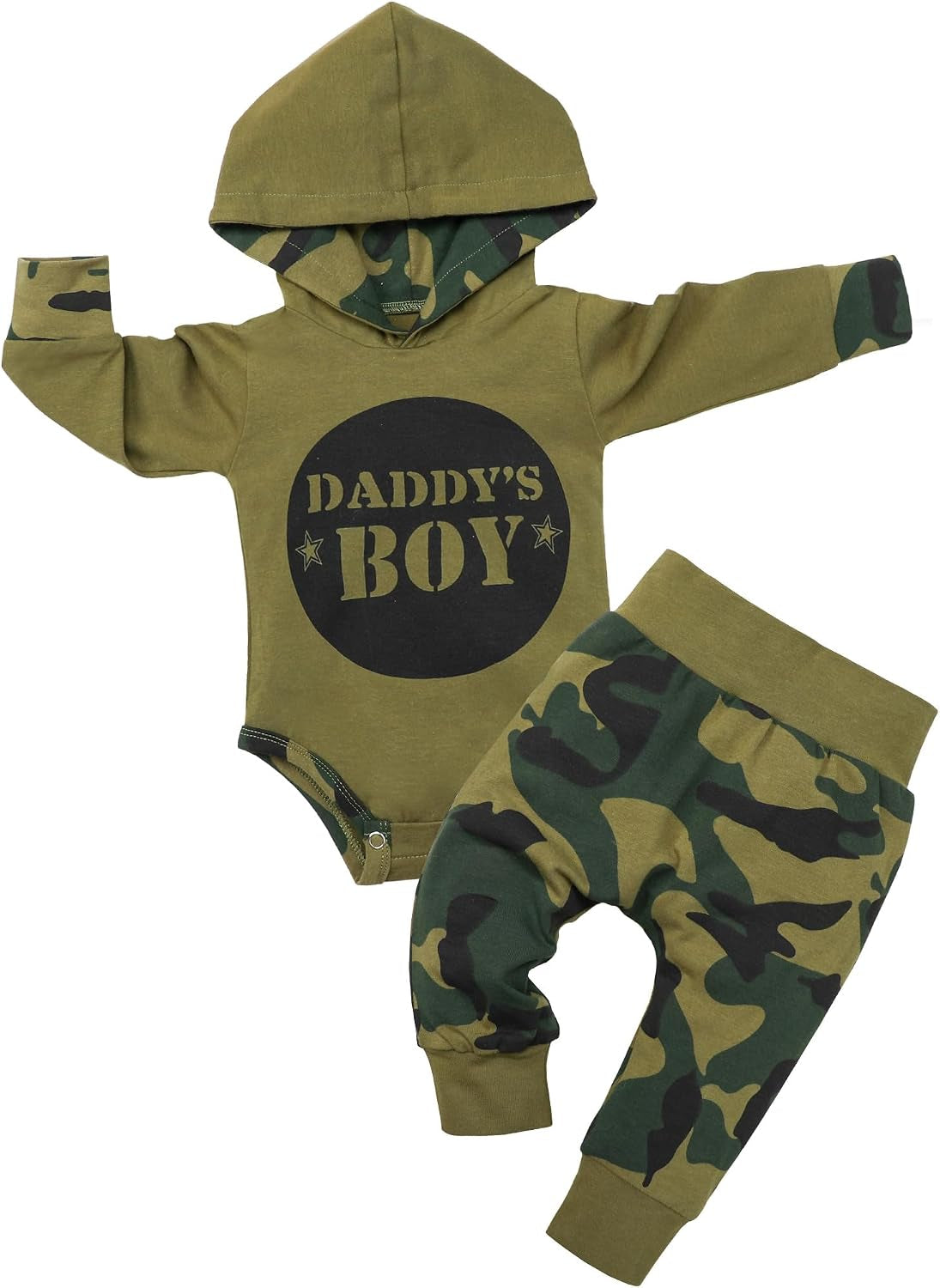 Adorable Newborn Baby Boy Plaid Hoodie & Pants Set - Cozy 2PCS Fall/Winter Outfit