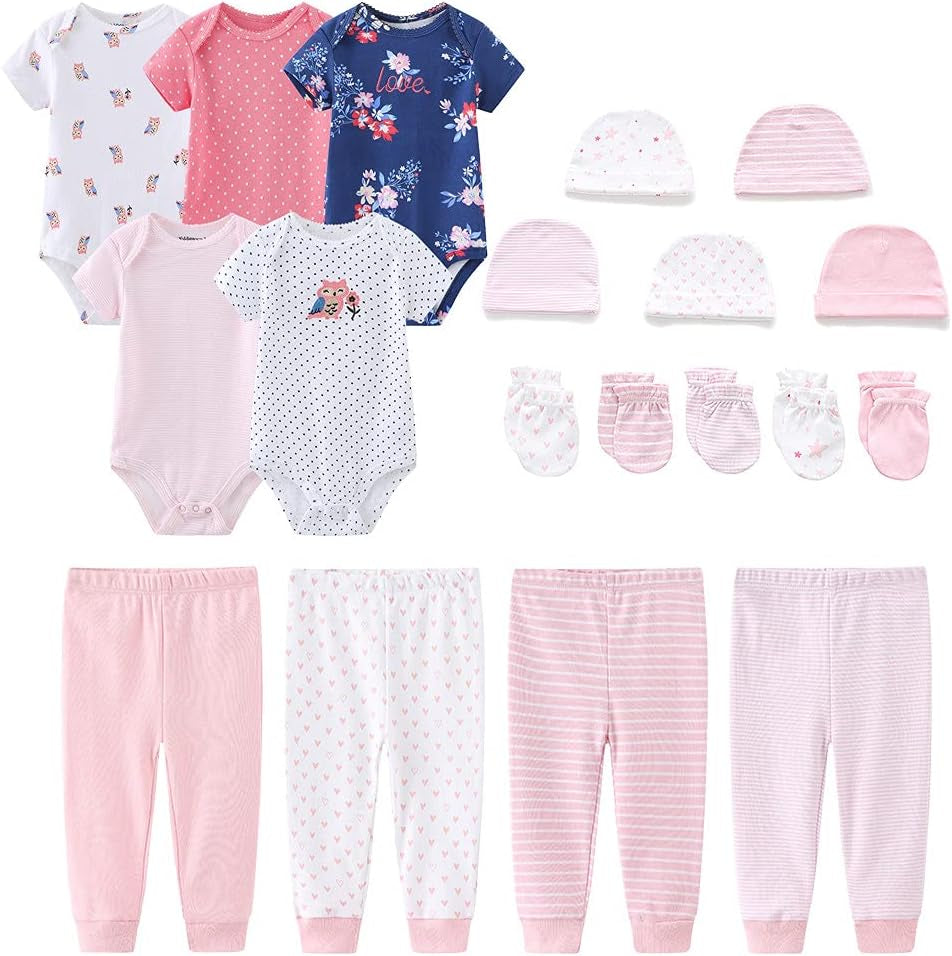 Ultimate 19-Piece Unisex Baby Layette Essentials Gift Set for Newborns