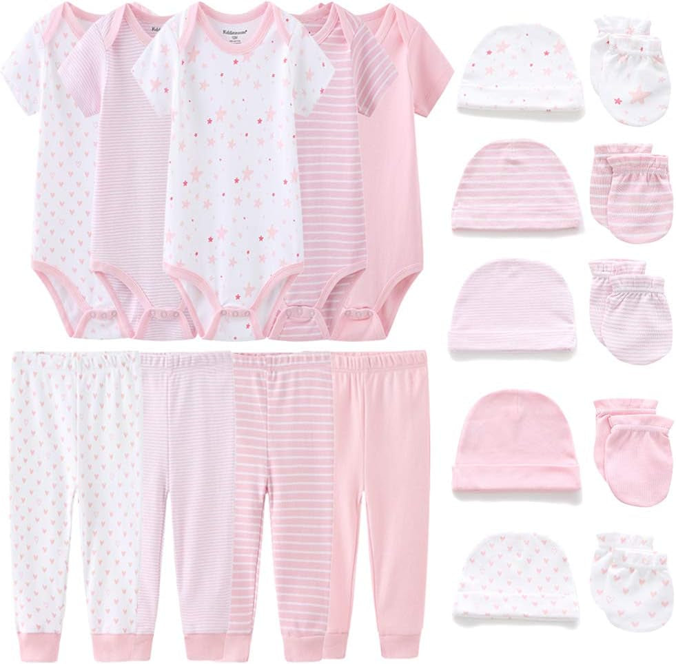 Ultimate 19-Piece Unisex Baby Layette Essentials Gift Set for Newborns