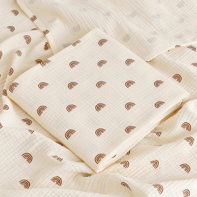 Adorable Cotton Muslin Baby Swaddle Blanket - Soft, Breathable, and Perfect for Newborns!